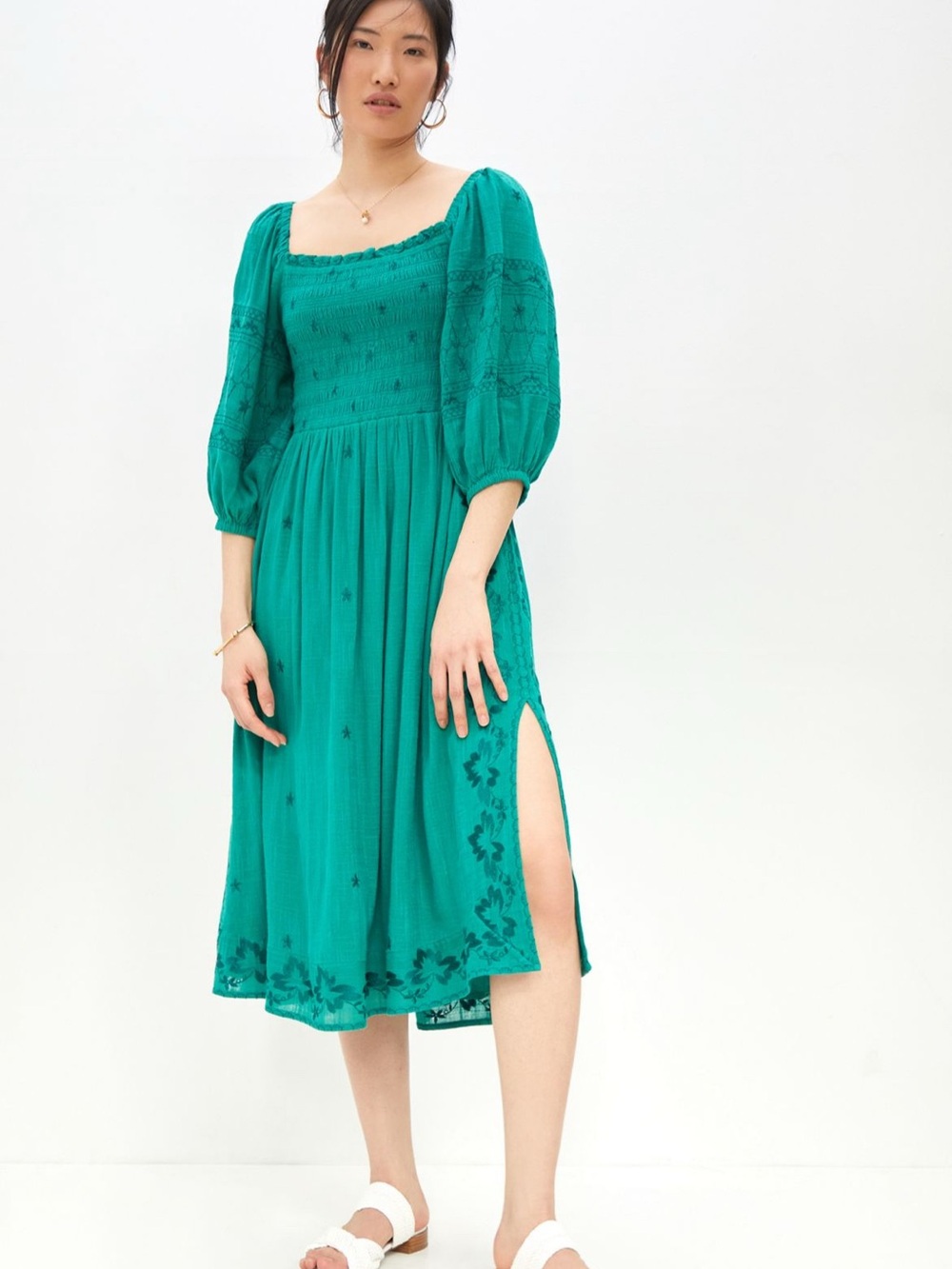 ANTHROPOLOGIE BONNIE SMOCKED DRESS